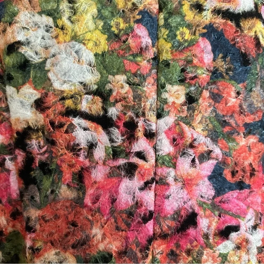 Handmade Artsy Vest Size L/XL Floral Textured Fiber Art To Wear Topper